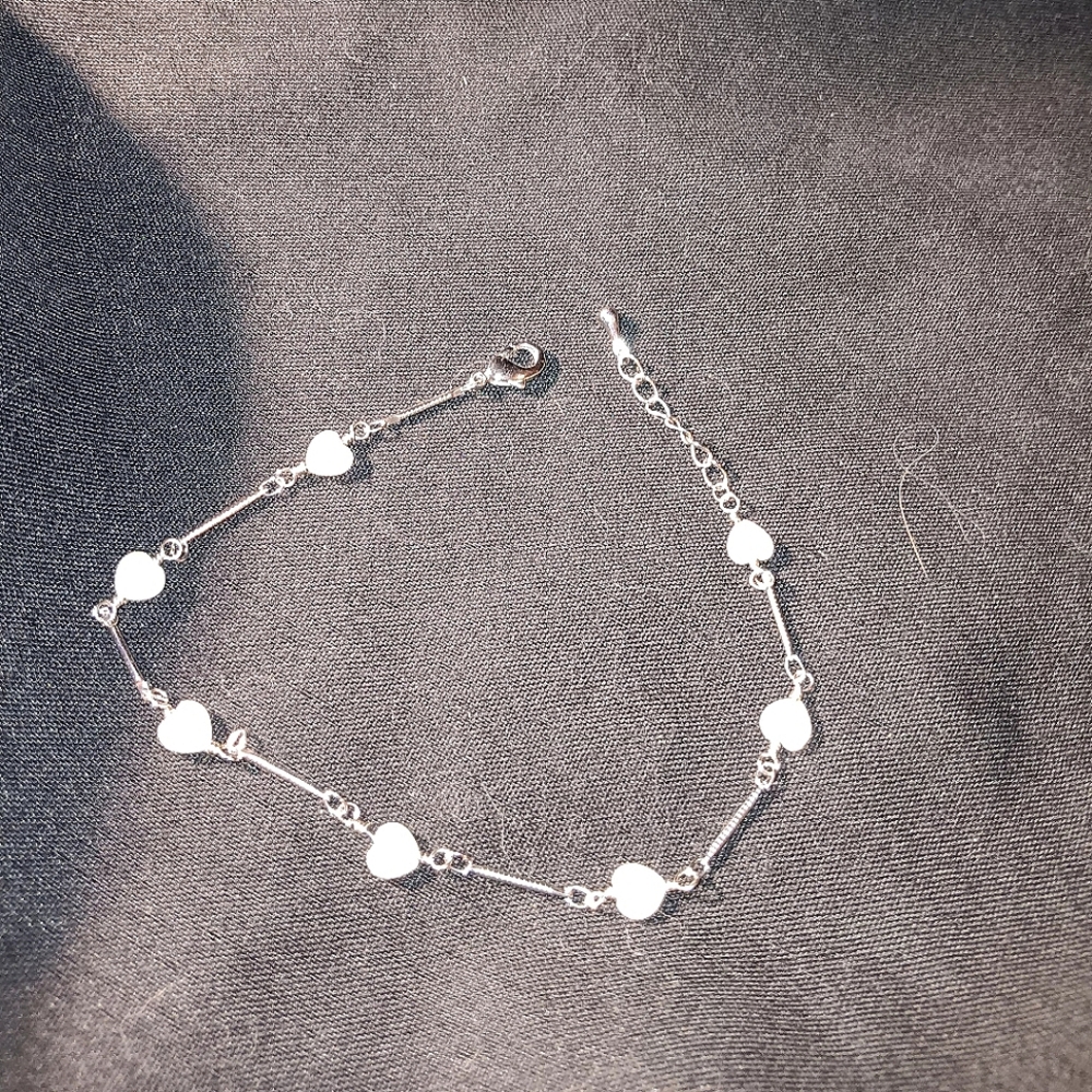 Pearl agate bracelet silver vintage